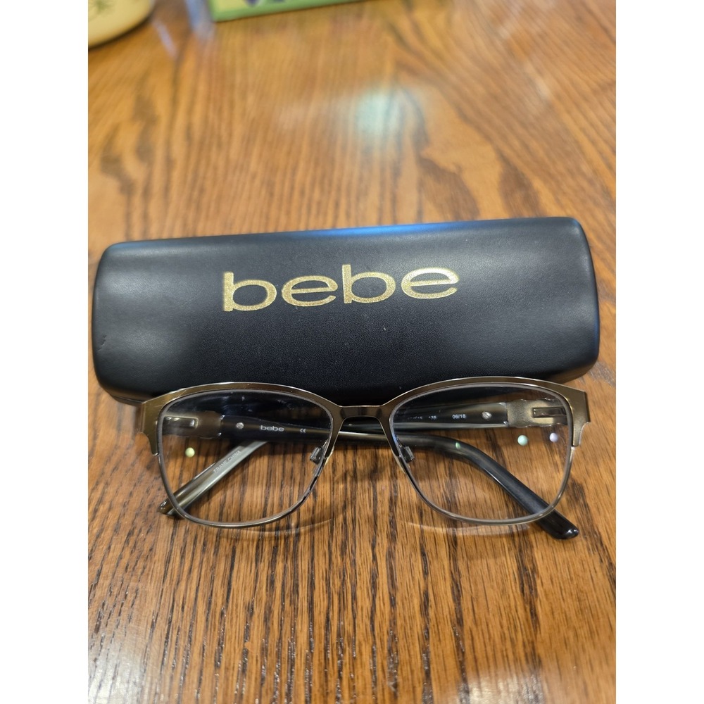 Bebe Eyeglasses Frames Crystal-embellished Temples with Case